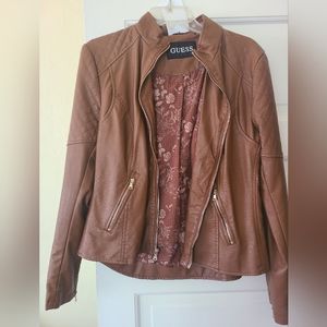 Chocolate brown leather jacket